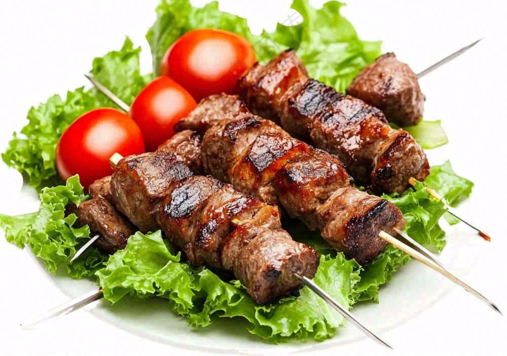 烤肉烤串青菜美食免抠