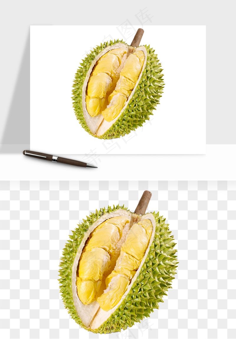 榴莲果肉水果png免抠