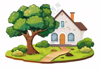 房屋小房子宠物家居卡通免抠