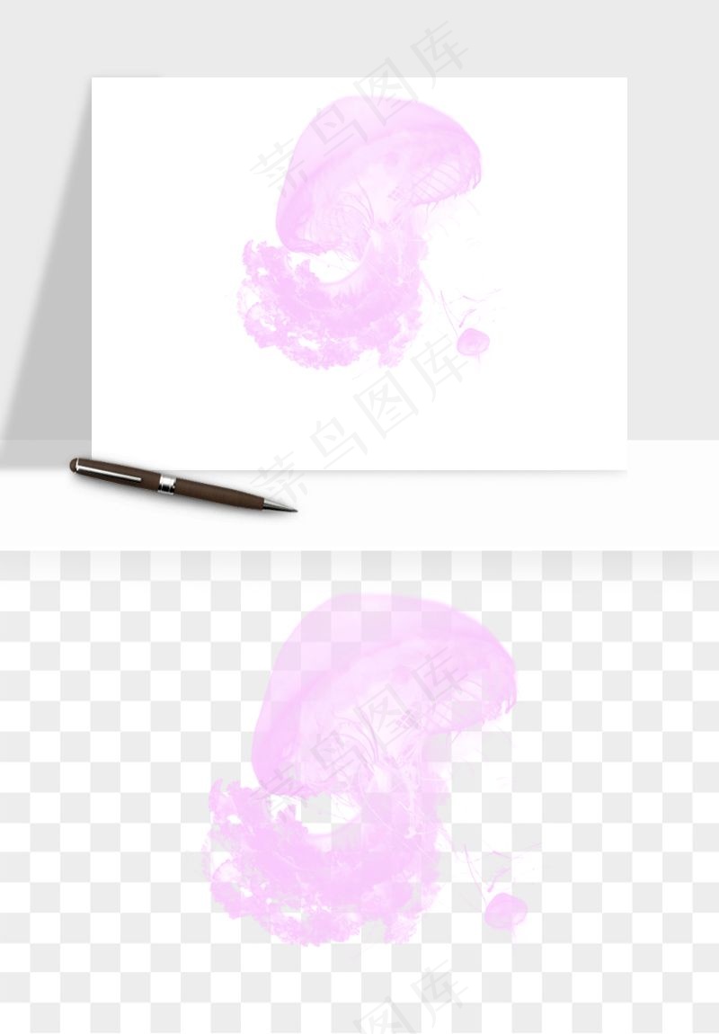 水母章鱼海底生物png免抠图