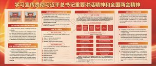 2025重要讲话精神和两会精神展板