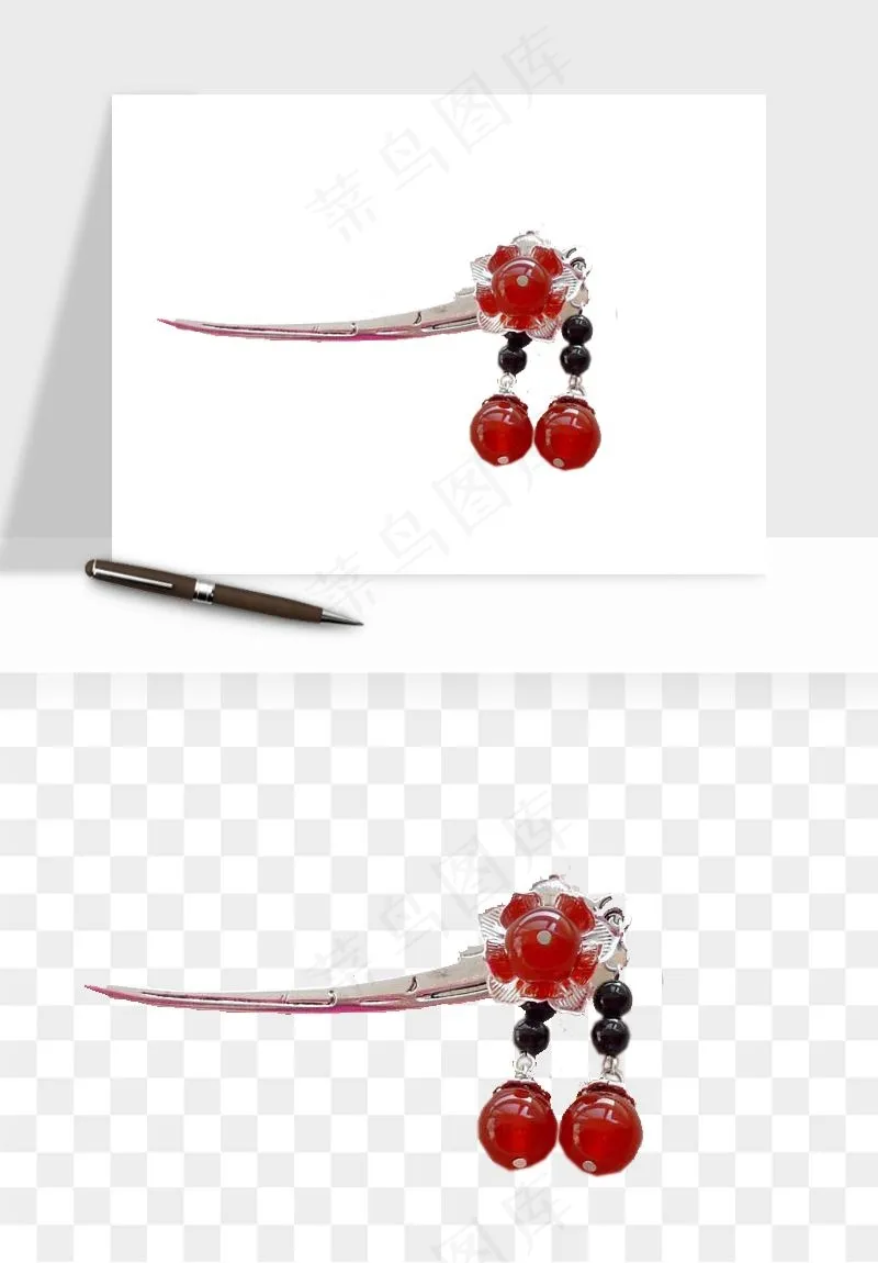 古风发簪头饰配饰png免抠