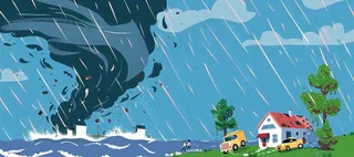 龙卷风自然灾害天气背景