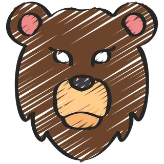 霸气棕熊 铅笔手绘图标icon