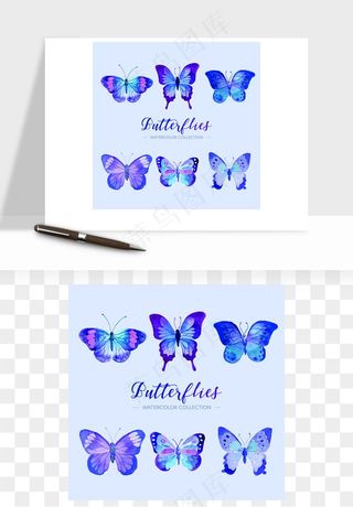 蝴蝶昆虫矢量png免抠