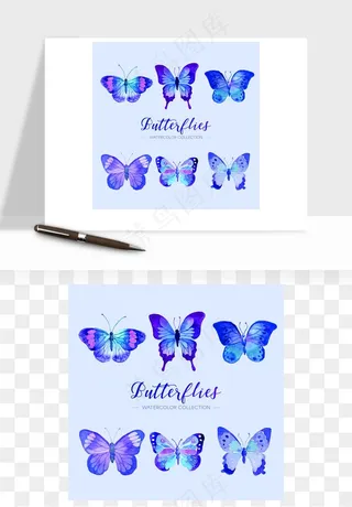 蝴蝶昆虫矢量png免抠