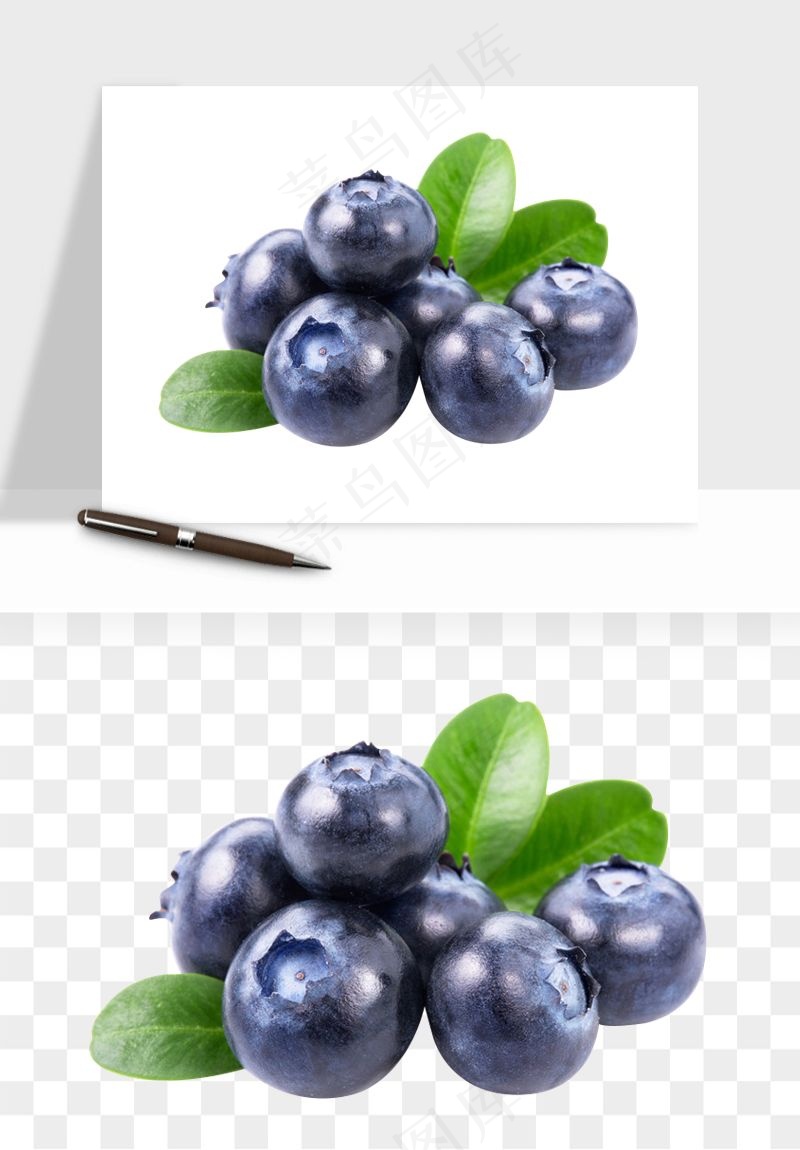 蓝莓水果png免抠