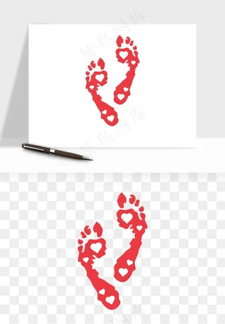 脚印脚丫鞋印png免抠