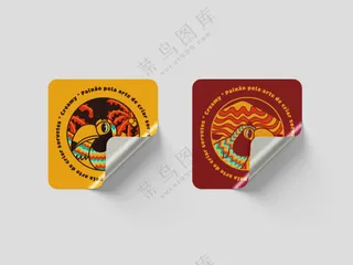 方形不干胶贴纸logo标签样机psd模板-7