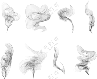 抽象曲线元素烟雾元素免抠图片素材