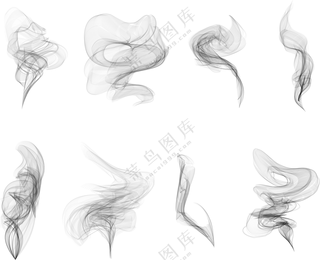 抽象曲线元素烟雾元素免抠图片素材