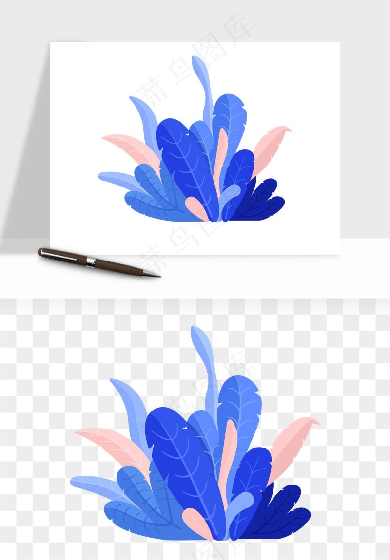 植物花卉边框装饰png免抠