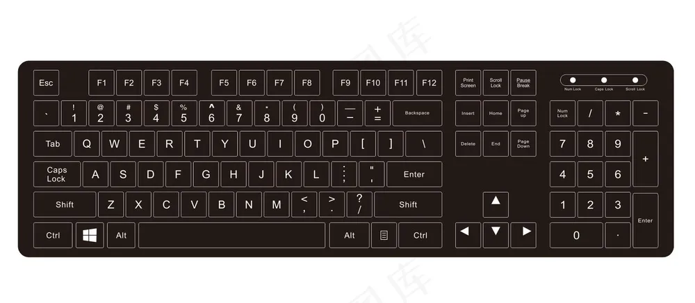 矢量电脑键盘