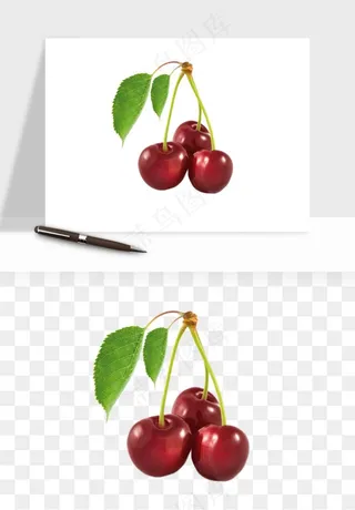 樱桃车厘子水果png免抠