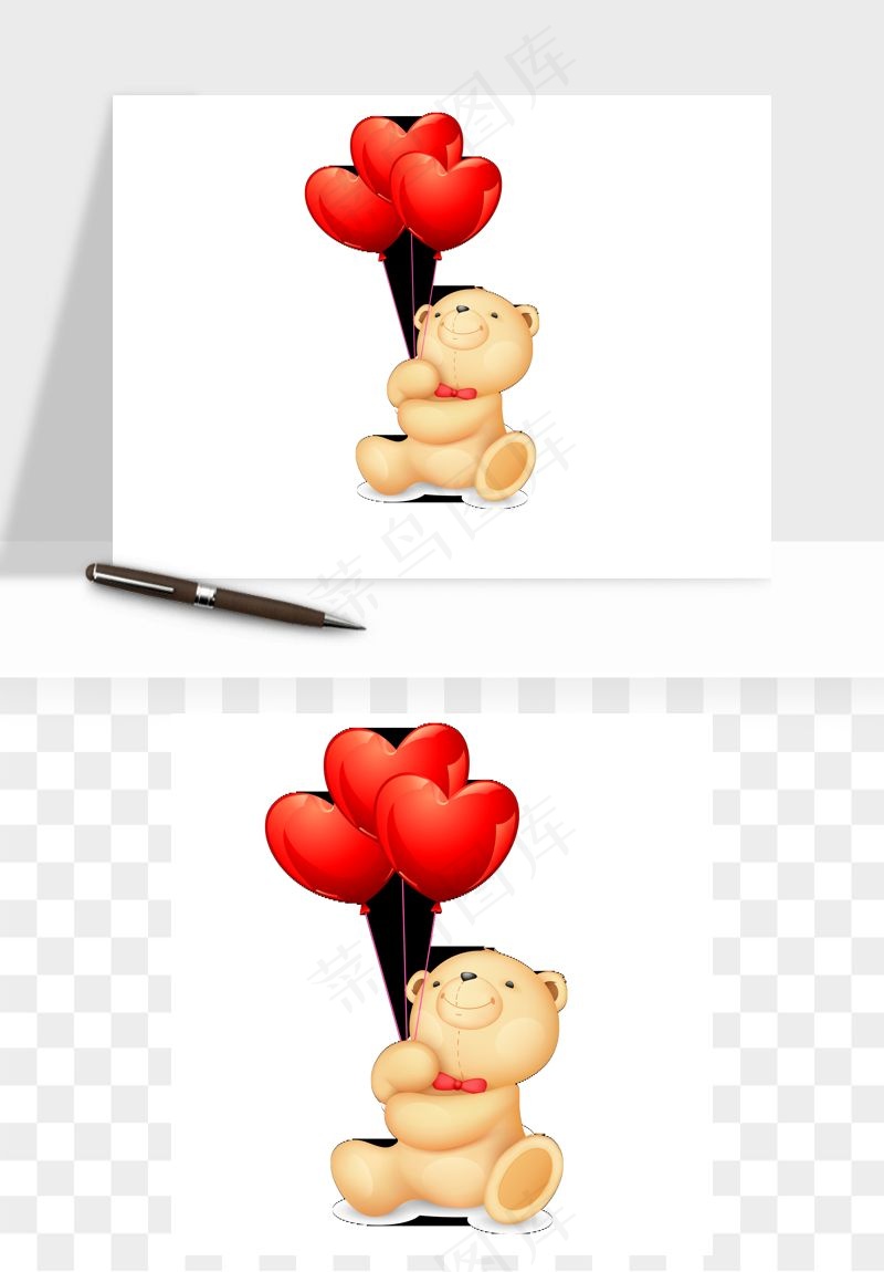 手绘小熊矢量png免抠