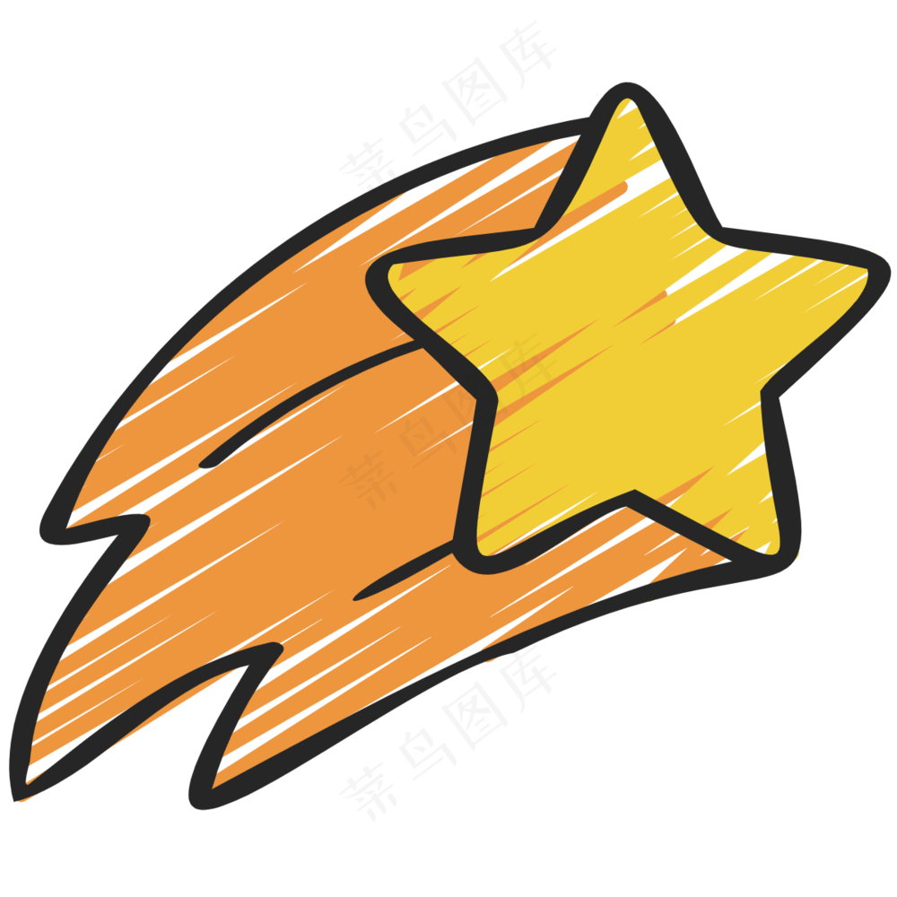 流星 铅笔手绘图标icon