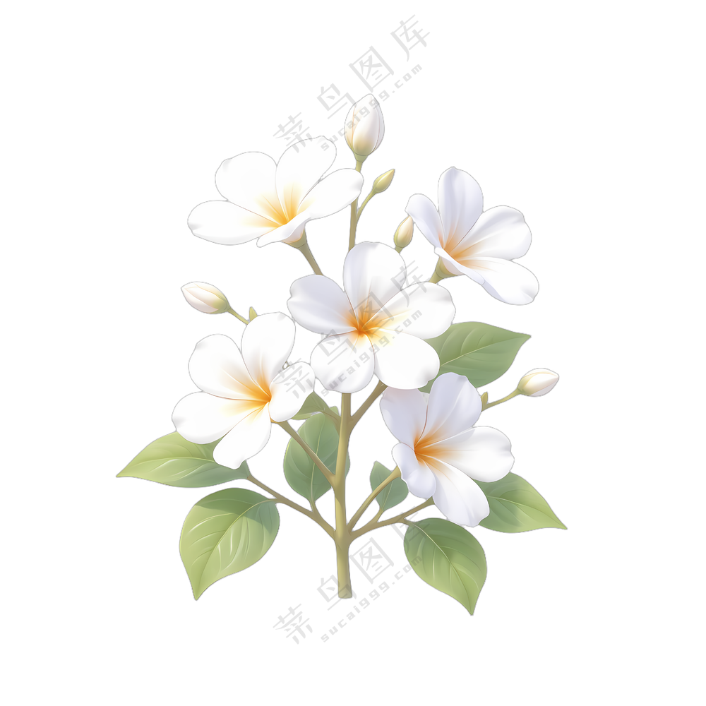 白色小花盛开枝头