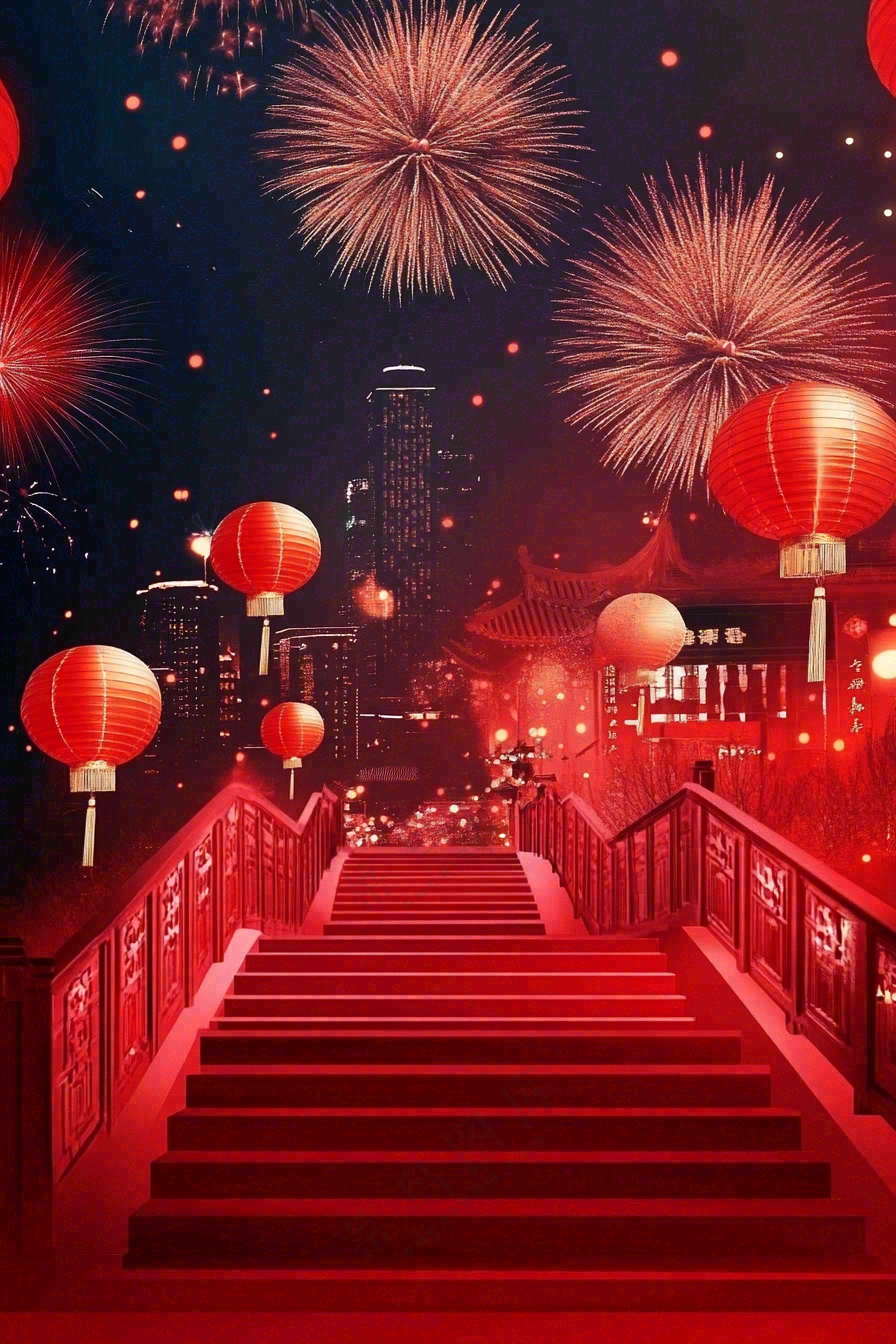年货节促销电商背景