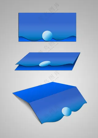 异型 邀请函折页样机