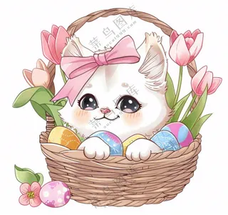 漂亮猫咪萌宠宠物卡通可爱动物免抠