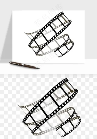 电影黑胶胶片元素png免抠