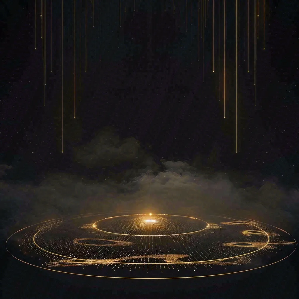 数码科技线光几何背景