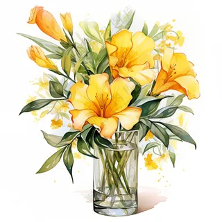 水彩花卉插画