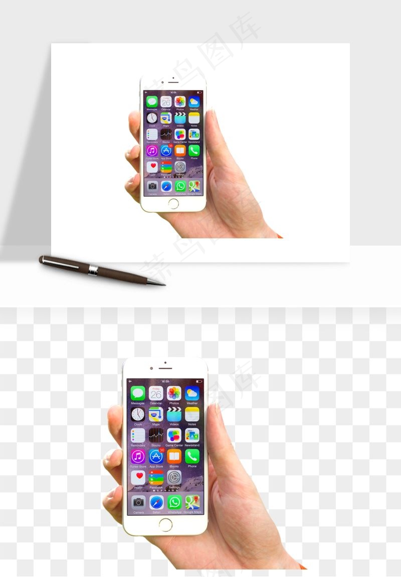 手拿手机素材png免抠