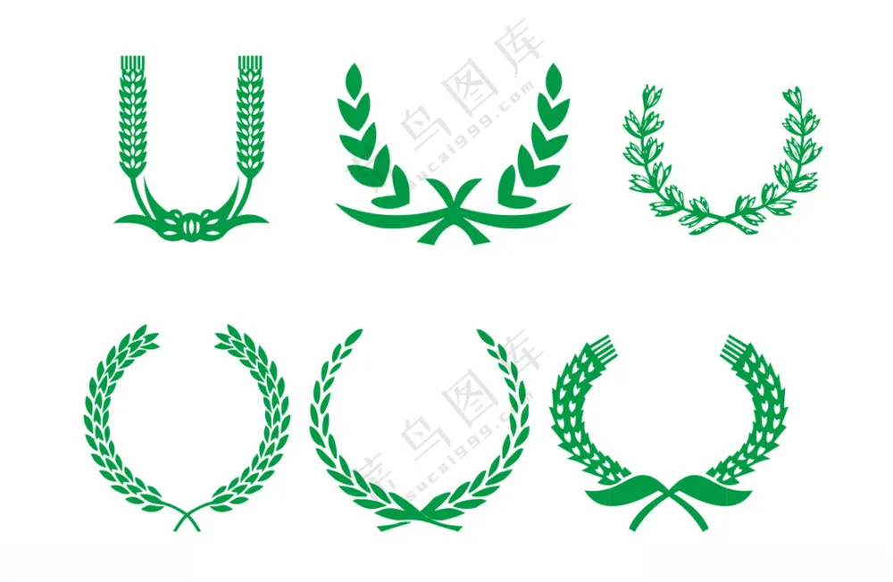 麦穗图标图章水稻素材