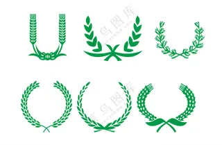 麦穗图标图章水稻素材