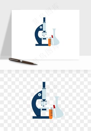 卡通化学实验设备器材png免抠图