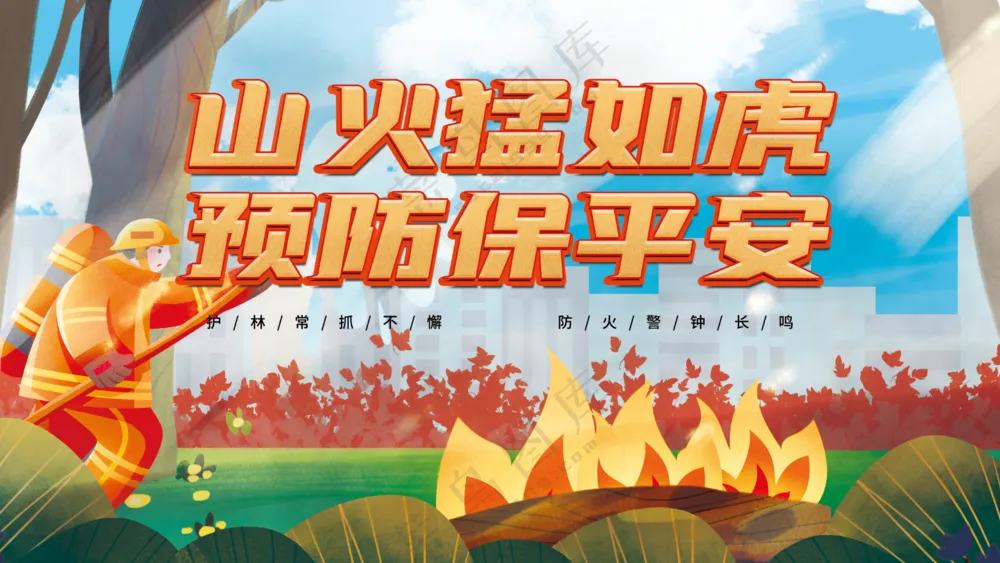 预防山火海报