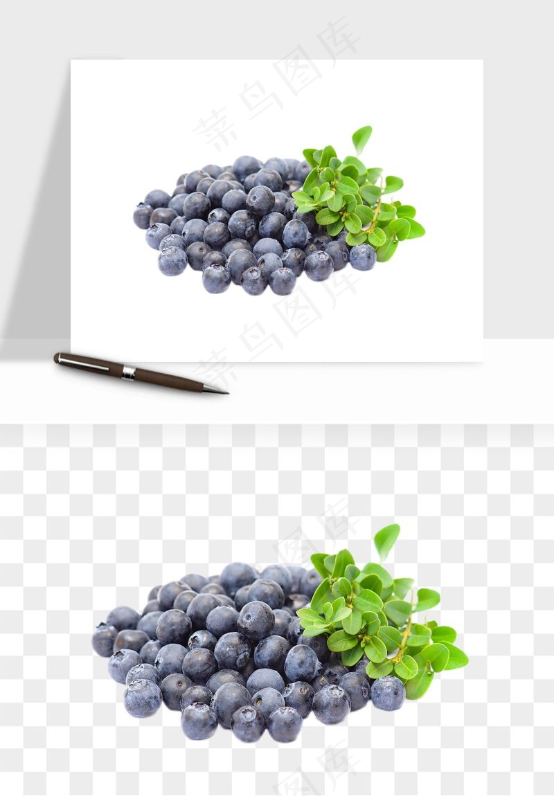 蓝莓水果png免抠