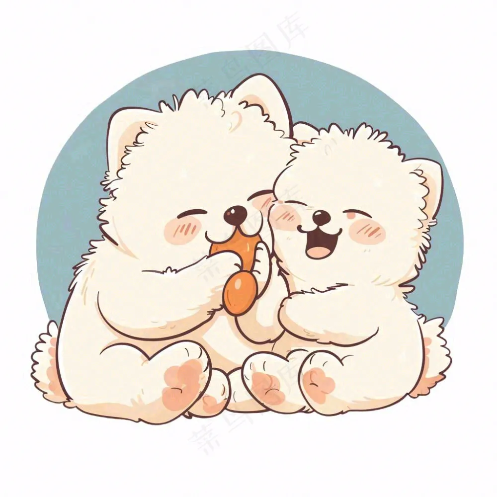 小狗宠物动物卡通插画免抠