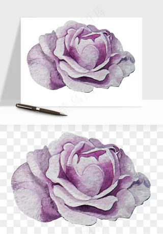 水彩复古花卉png免抠