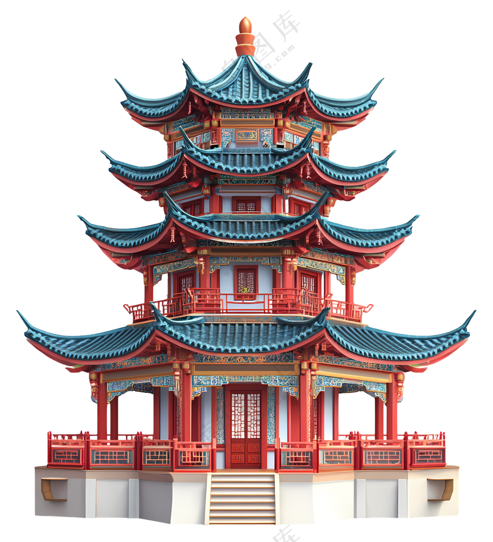 中国传统建筑插画