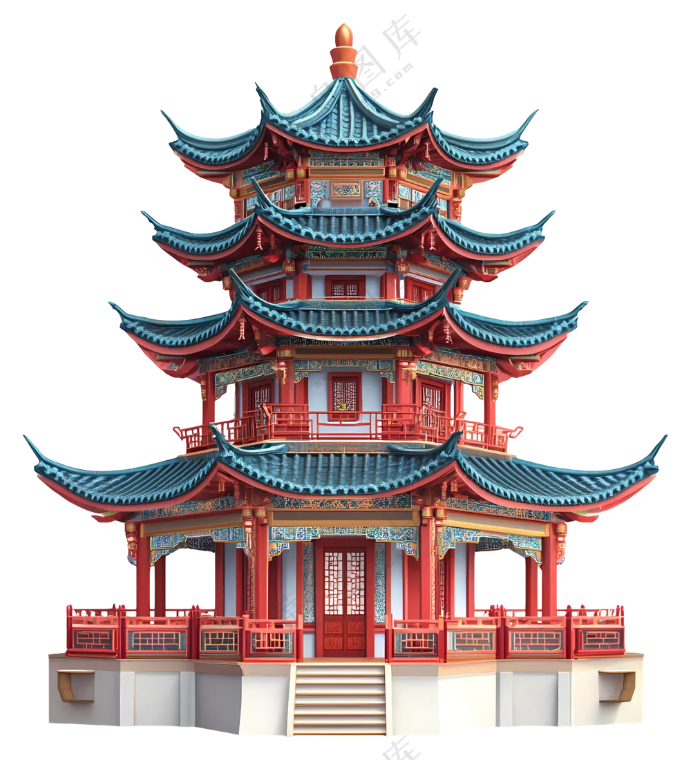 中国传统建筑插画