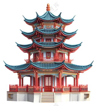 中国传统建筑插画