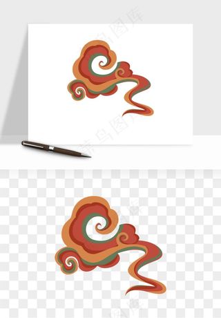 国潮敦煌云纹祥云云彩png免抠