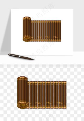 古风竹简卷轴书籍png免抠