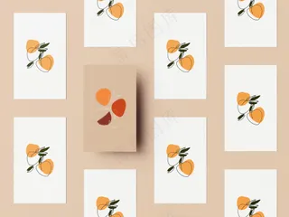 彩色卡片展示样机