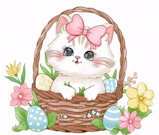 小猫猫咪宠物动物卡通插画免抠