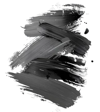 黑白笔触元素