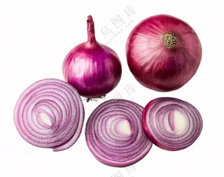 红洋葱蔬菜免抠