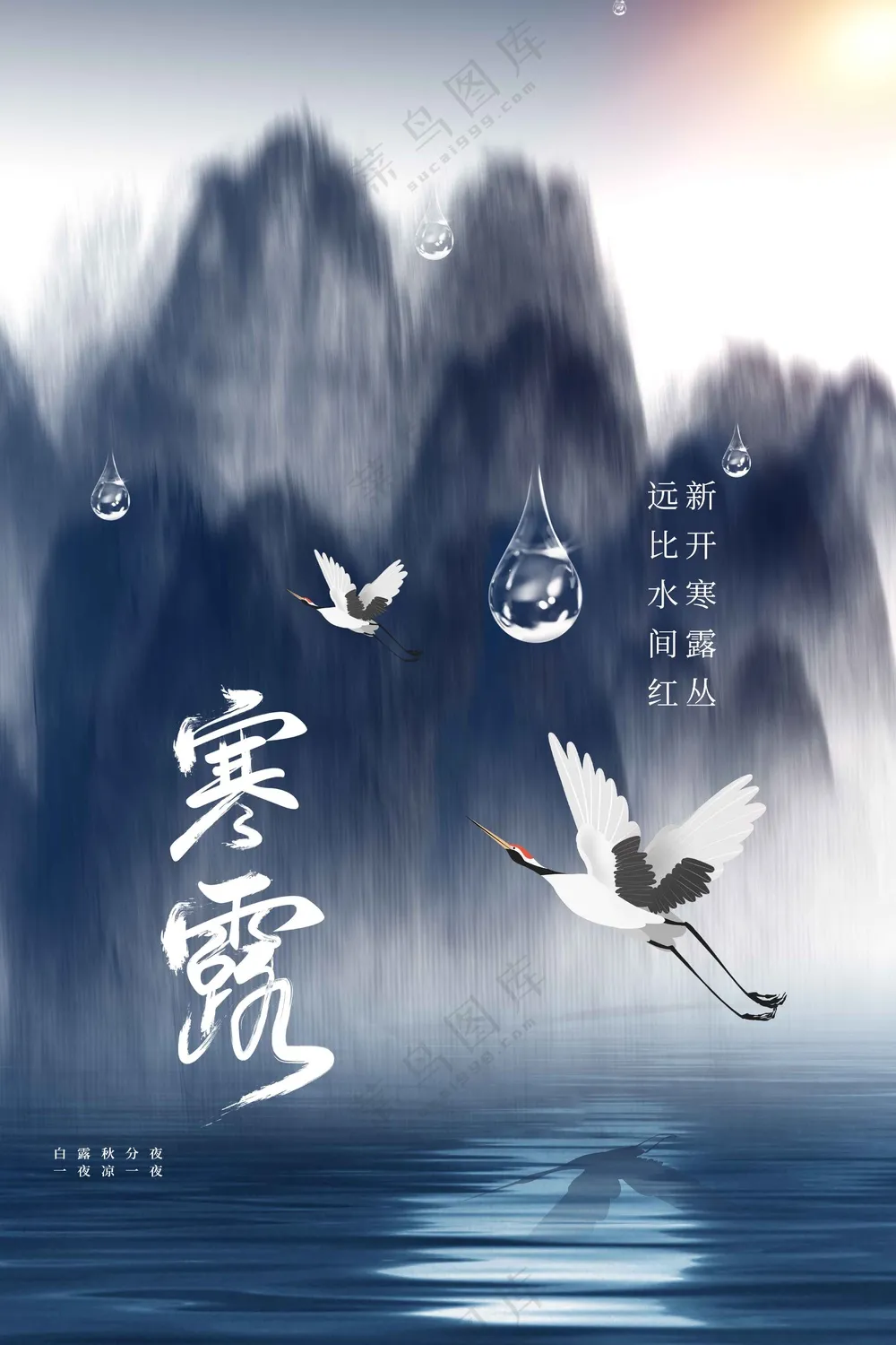 寒露节气传统活动宣传海报素材