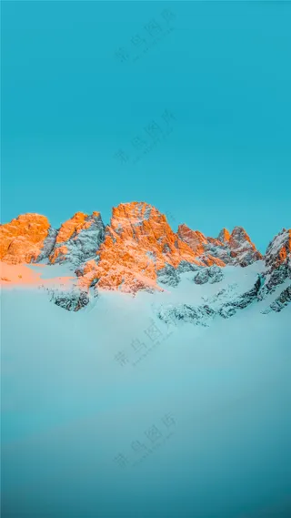 唯美雪山摄影图片