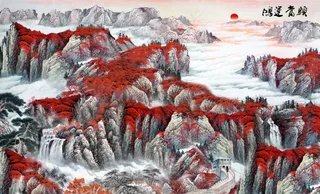 鸿运当头喷绘原图