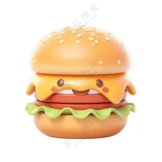 汉堡包有笑脸