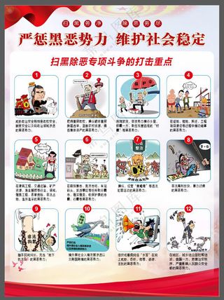 扫黑除恶海报