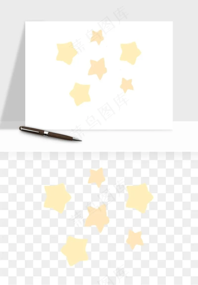 卡通小星星五角星闪光png免抠